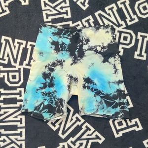 VS PINK TIE-DYE Cotton Yoga Bike Shorts SMALL